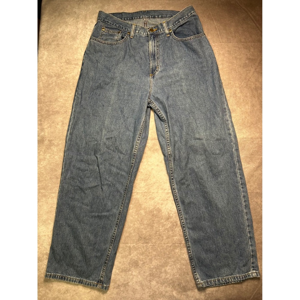 Vintage LL Bean Double L High Rise Mom Jeans 12 Petite 100% Cotton Blue